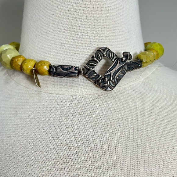 Elegant Green Beaded Necklace Art To Wear Chunky Lagenlook - Picture 5 of 6